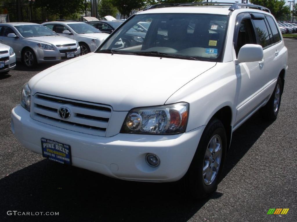 2006 Highlander V6 - Super White / Ash Gray photo #1