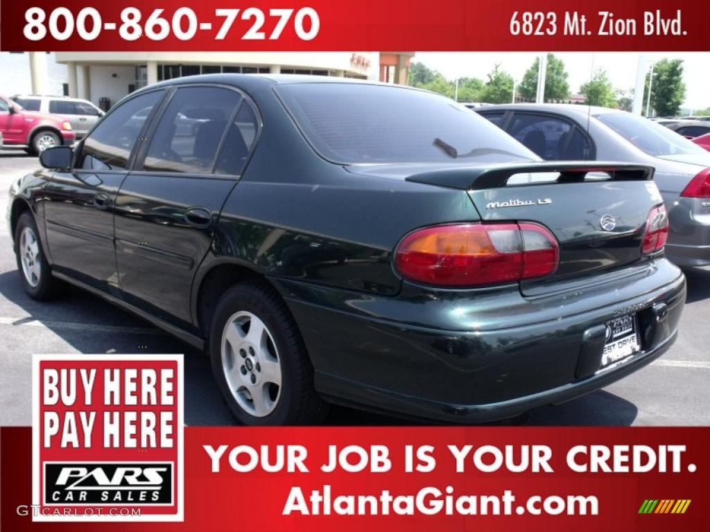 2003 Malibu LS Sedan - Medium Forest Green Metallic / Neutral Beige photo #2