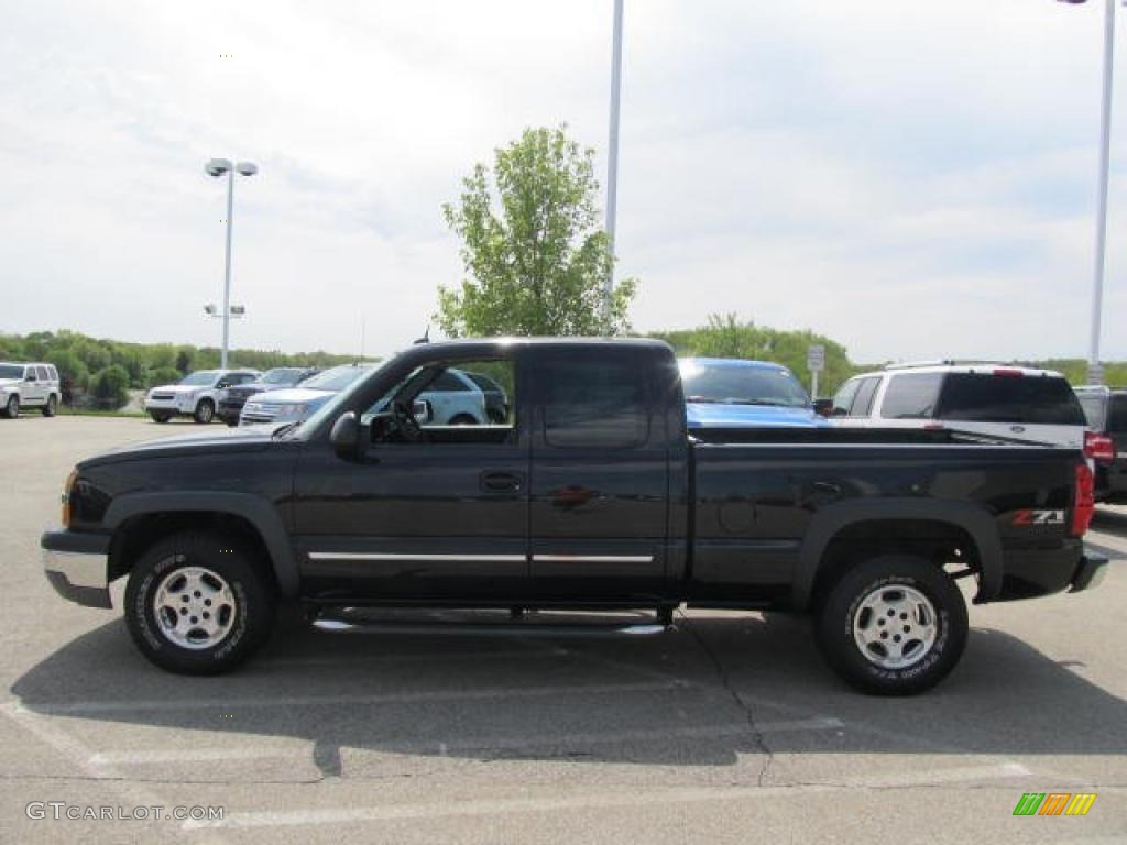 2004 Silverado 1500 Z71 Extended Cab 4x4 - Black / Medium Gray photo #6