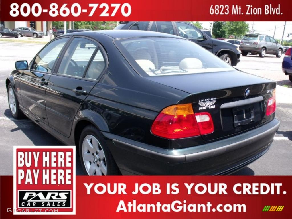 2001 3 Series 325i Sedan - Fern Green Metallic / Sand photo #2