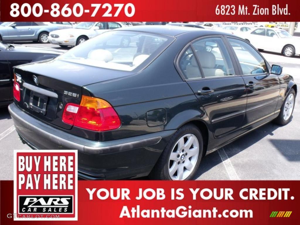 2001 3 Series 325i Sedan - Fern Green Metallic / Sand photo #3