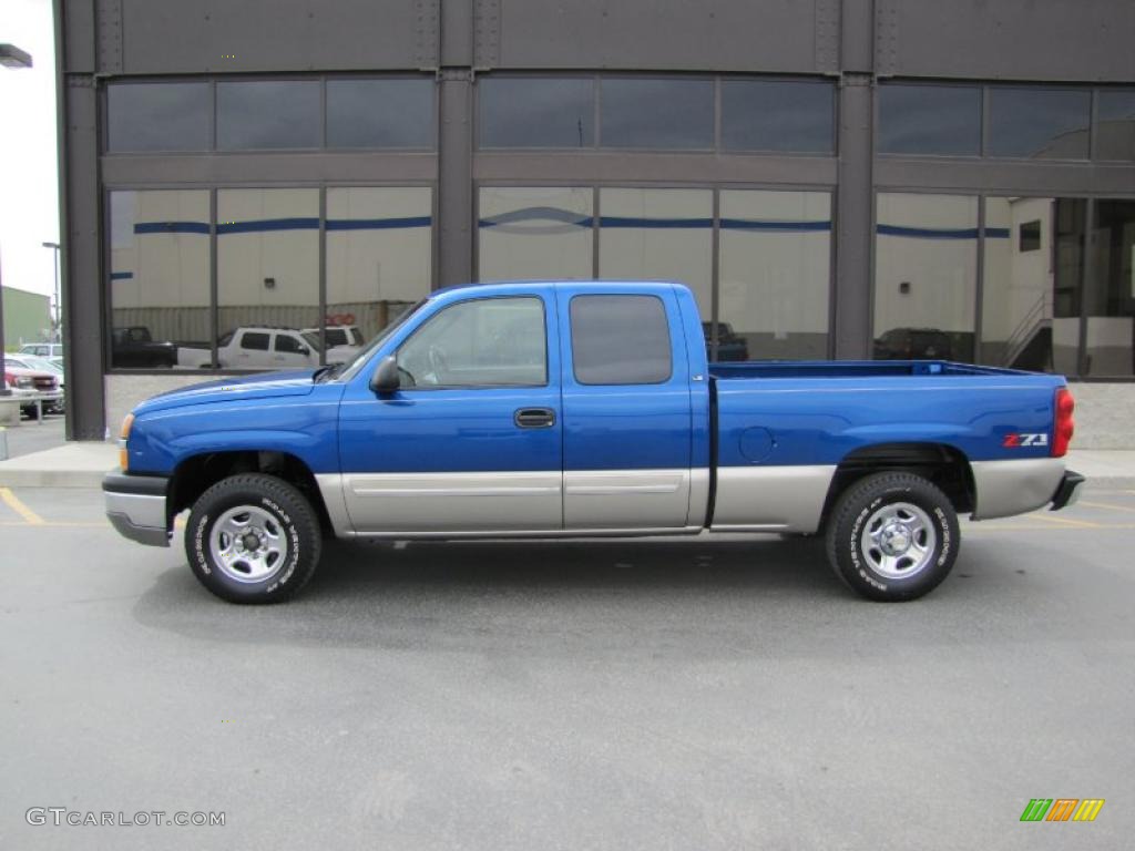 2003 Silverado 1500 LS Extended Cab 4x4 - Arrival Blue Metallic / Dark Charcoal photo #2