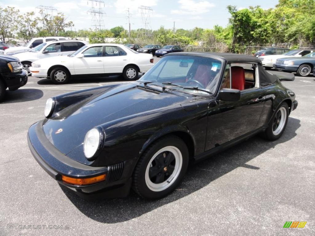 Black 1986 Porsche 911 Carrera Targa Exterior Photo #49166090