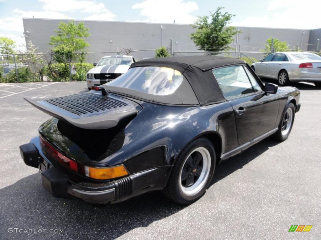 Black 1986 Porsche 911 Carrera Targa Exterior Photo #49166222