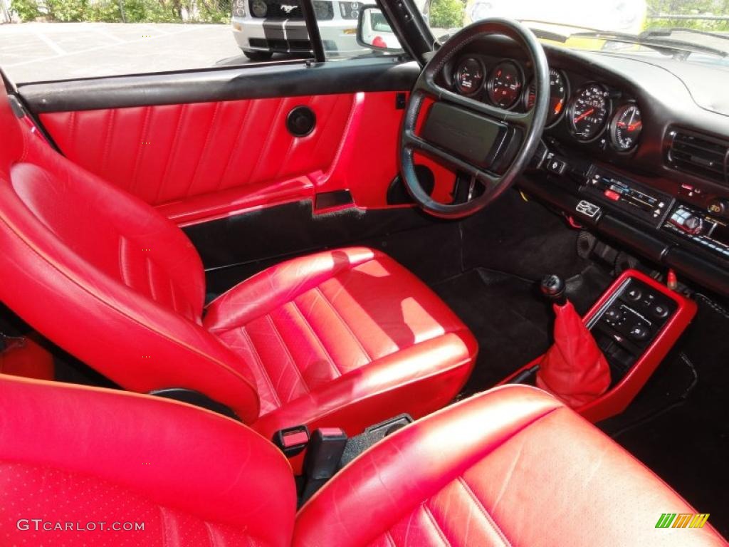 1986 Porsche 911 Carrera Targa Red Dashboard Photo #49166426