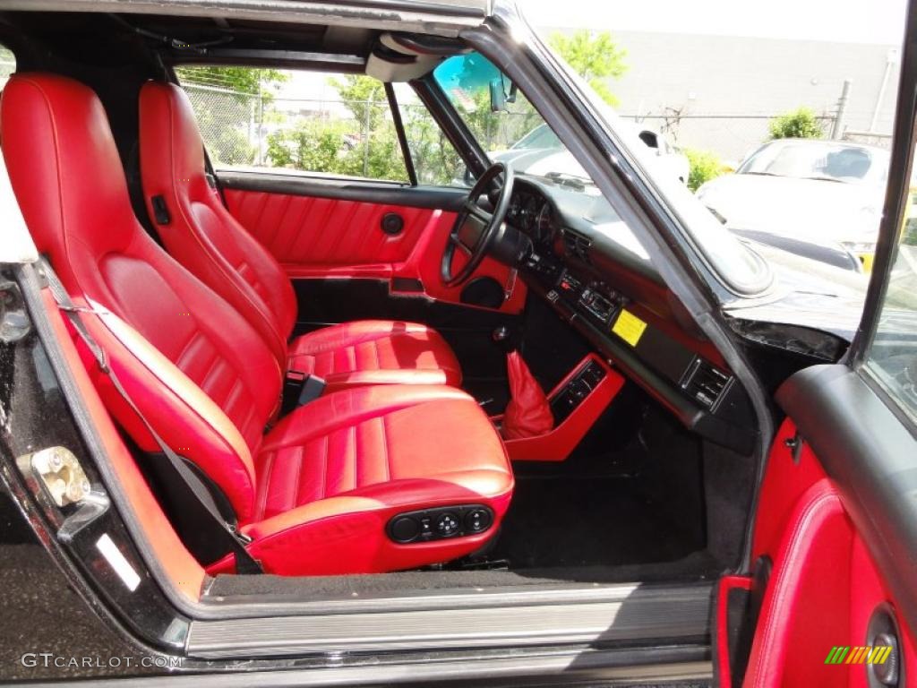 Red Interior 1986 Porsche 911 Carrera Targa Photo #49166450