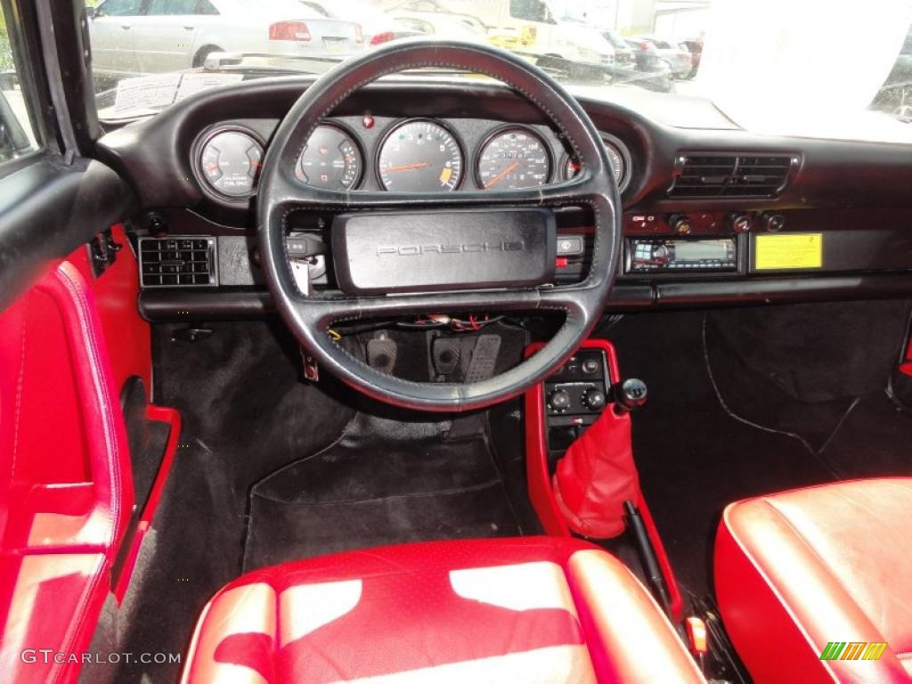 1986 Porsche 911 Carrera Targa Red Steering Wheel Photo #49166597