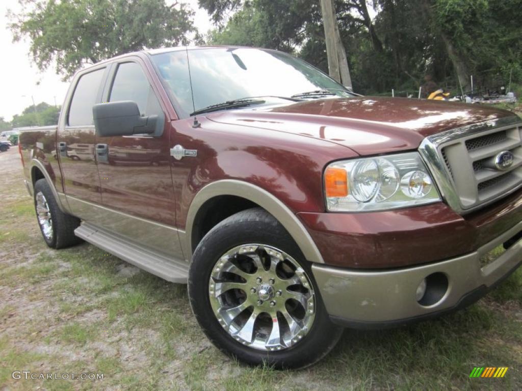 2006 F150 King Ranch SuperCrew - Dark Copper Metallic / Castano Brown Leather photo #3