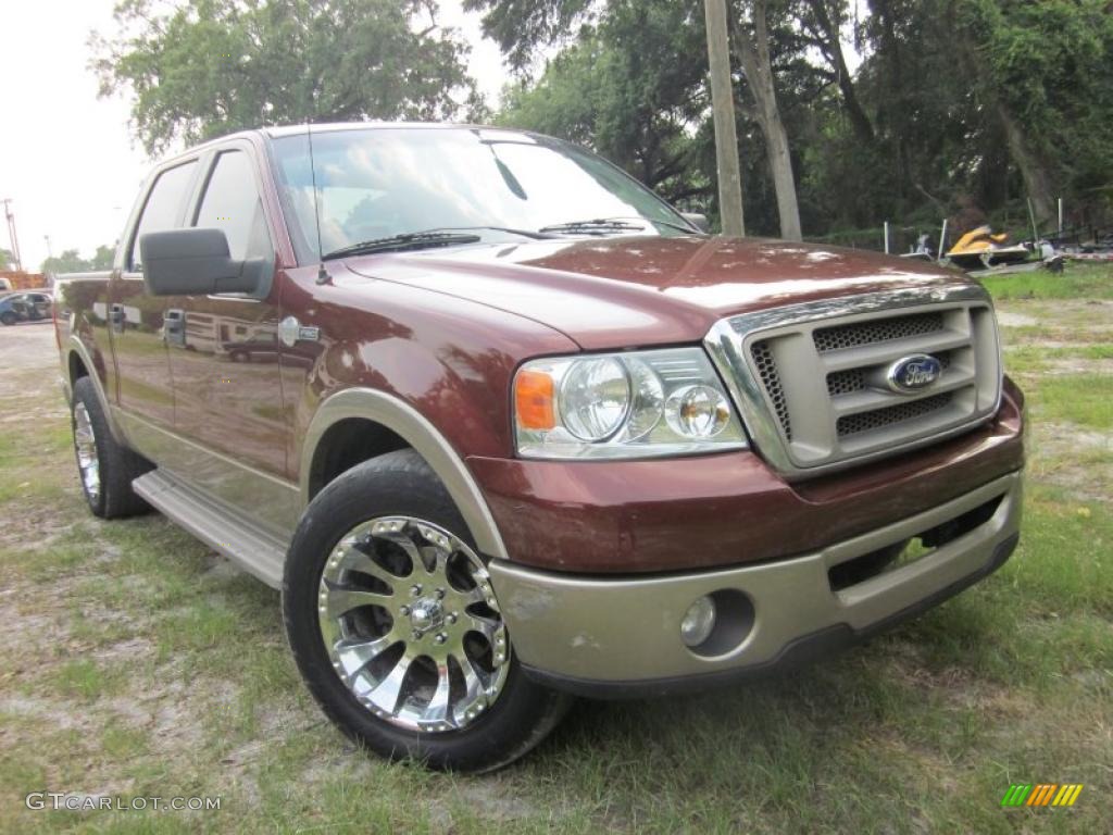 2006 F150 King Ranch SuperCrew - Dark Copper Metallic / Castano Brown Leather photo #5