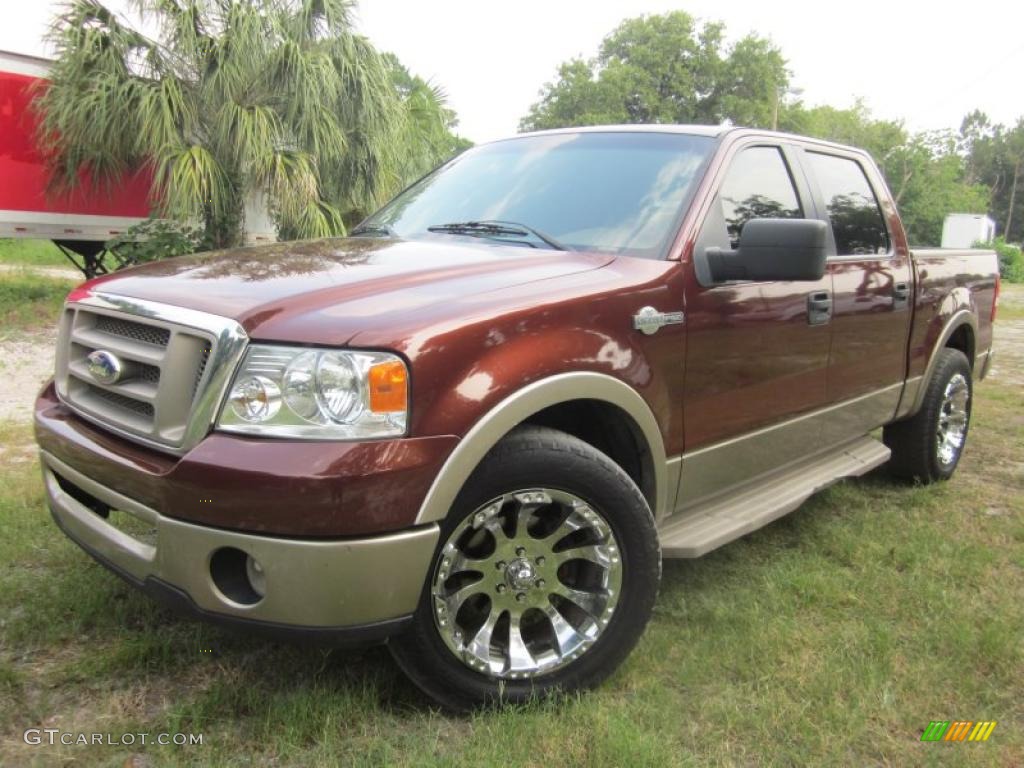 2006 F150 King Ranch SuperCrew - Dark Copper Metallic / Castano Brown Leather photo #6