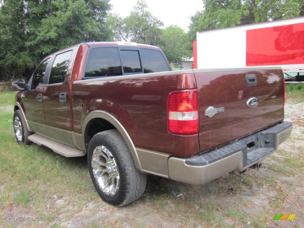 2006 F150 King Ranch SuperCrew - Dark Copper Metallic / Castano Brown Leather photo #9