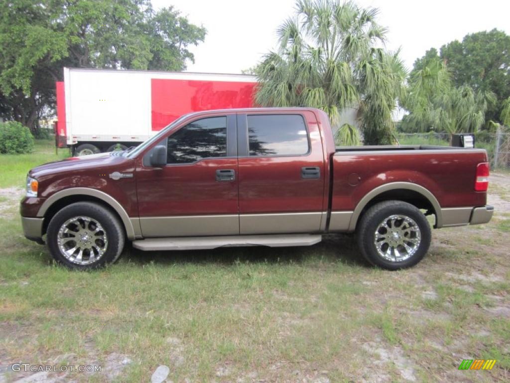 2006 F150 King Ranch SuperCrew - Dark Copper Metallic / Castano Brown Leather photo #11