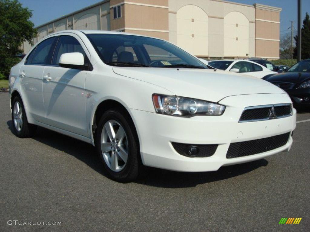 2008 Lancer ES - Wicked White / Beige photo #1