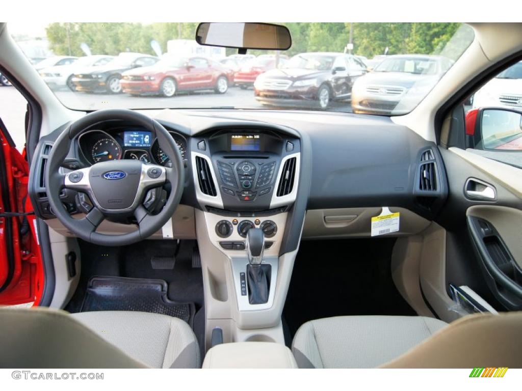 2012 Ford Focus SE Sedan Stone Dashboard Photo #49168205