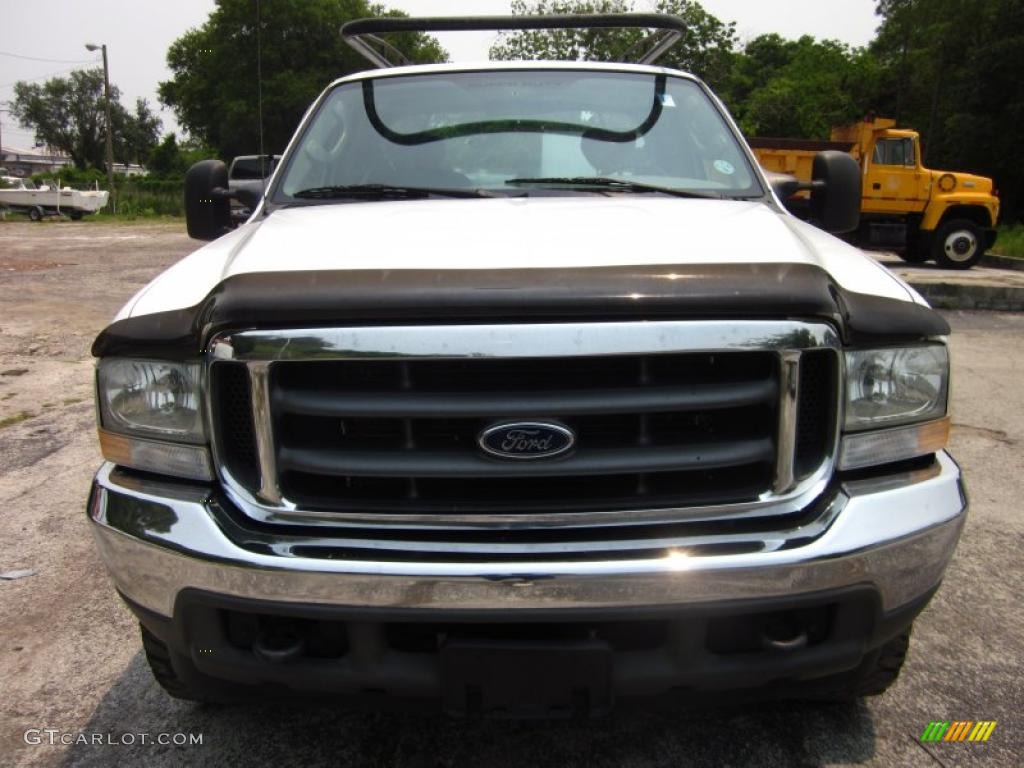 2004 F250 Super Duty XLT SuperCab 4x4 - Oxford White / Medium Flint photo #1