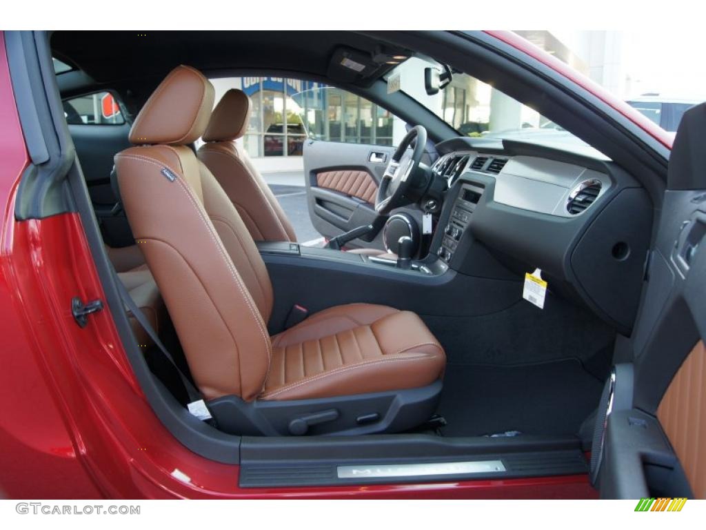 Saddle Interior 2012 Ford Mustang V6 Premium Coupe Photo #49168643