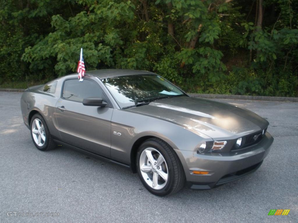 2011 Mustang V6 Premium Coupe - Sterling Gray Metallic / Stone photo #1