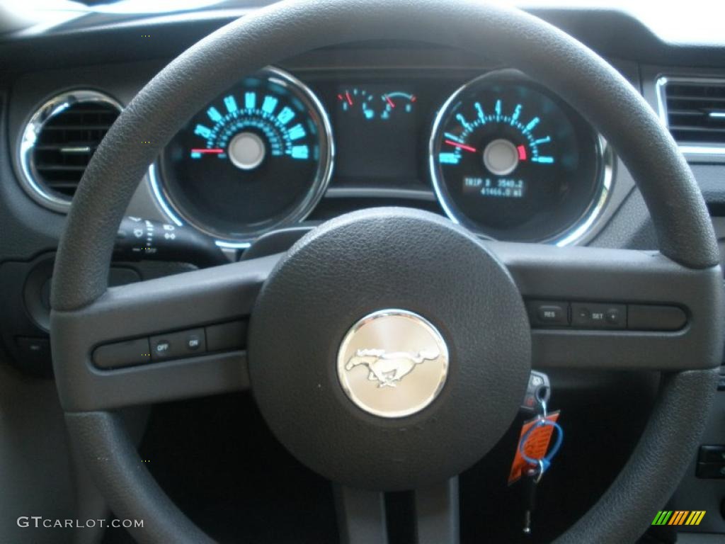 2011 Mustang V6 Premium Coupe - Sterling Gray Metallic / Stone photo #18