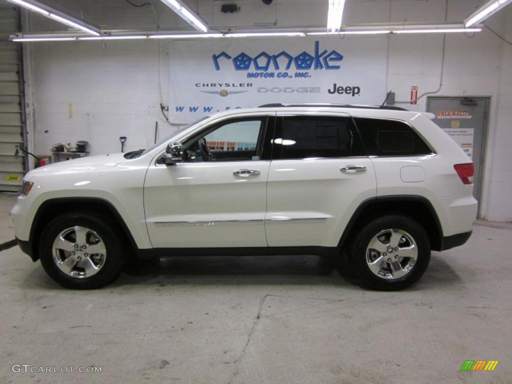 2011 Grand Cherokee Limited 4x4 - Stone White / Black/Light Frost Beige photo #1