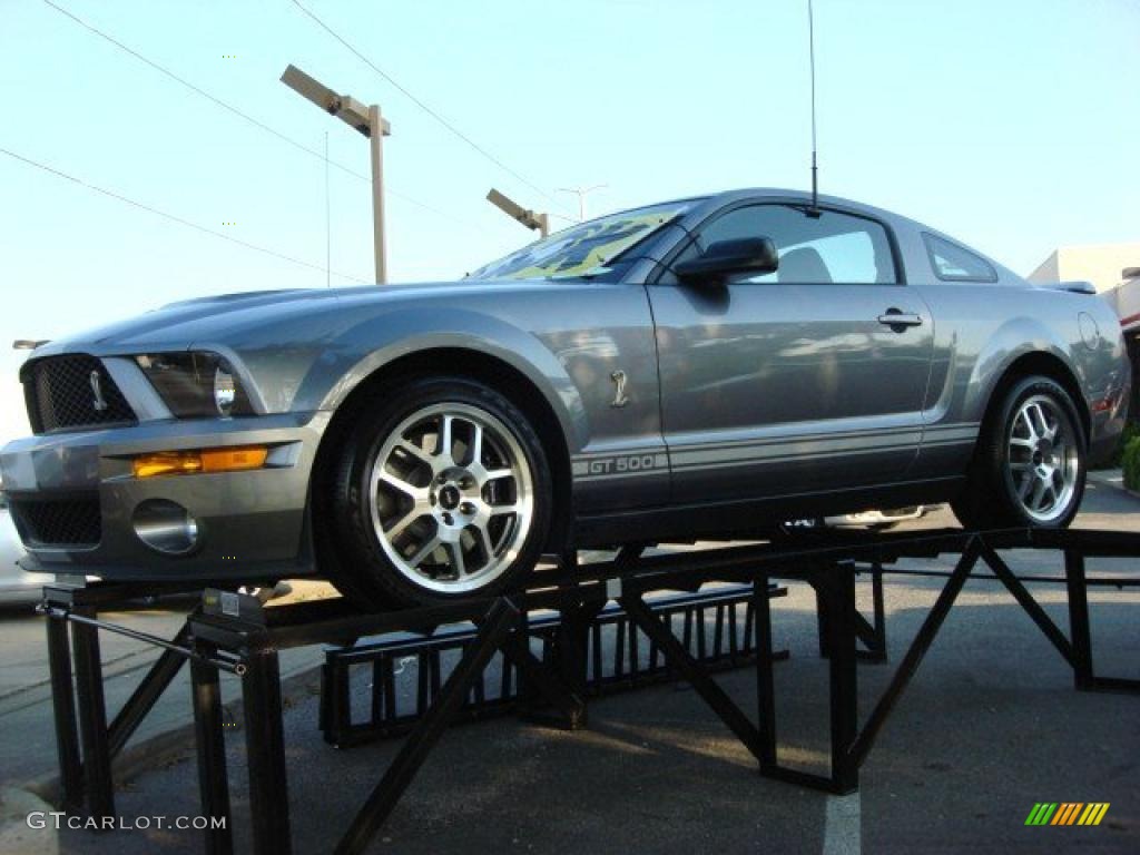 2007 Mustang Shelby GT500 Coupe - Tungsten Grey Metallic / Black Leather photo #6
