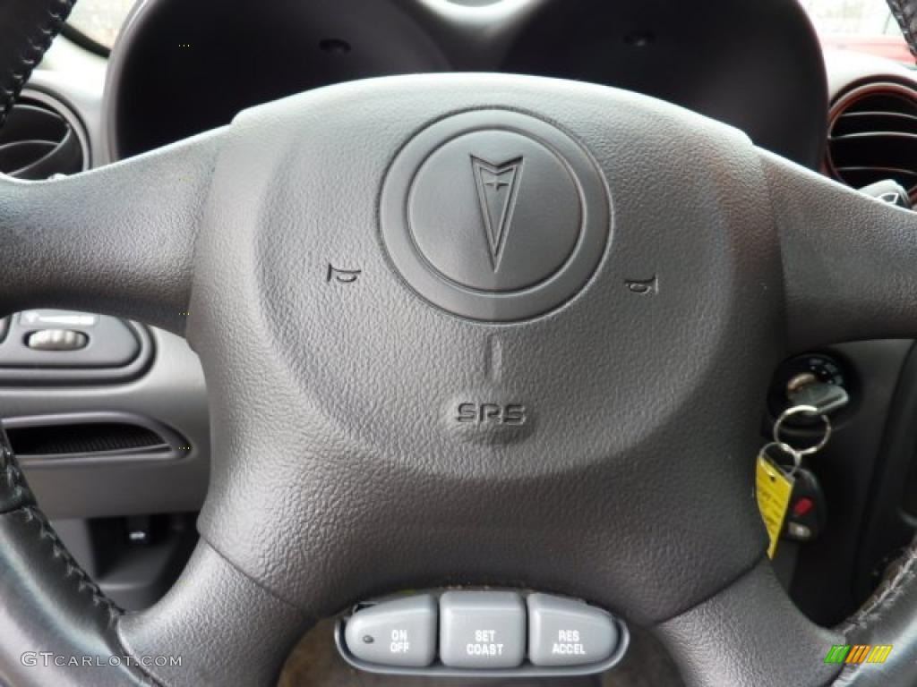 2003 Pontiac Grand Am GT Coupe Dark Pewter Steering Wheel Photo #49172396