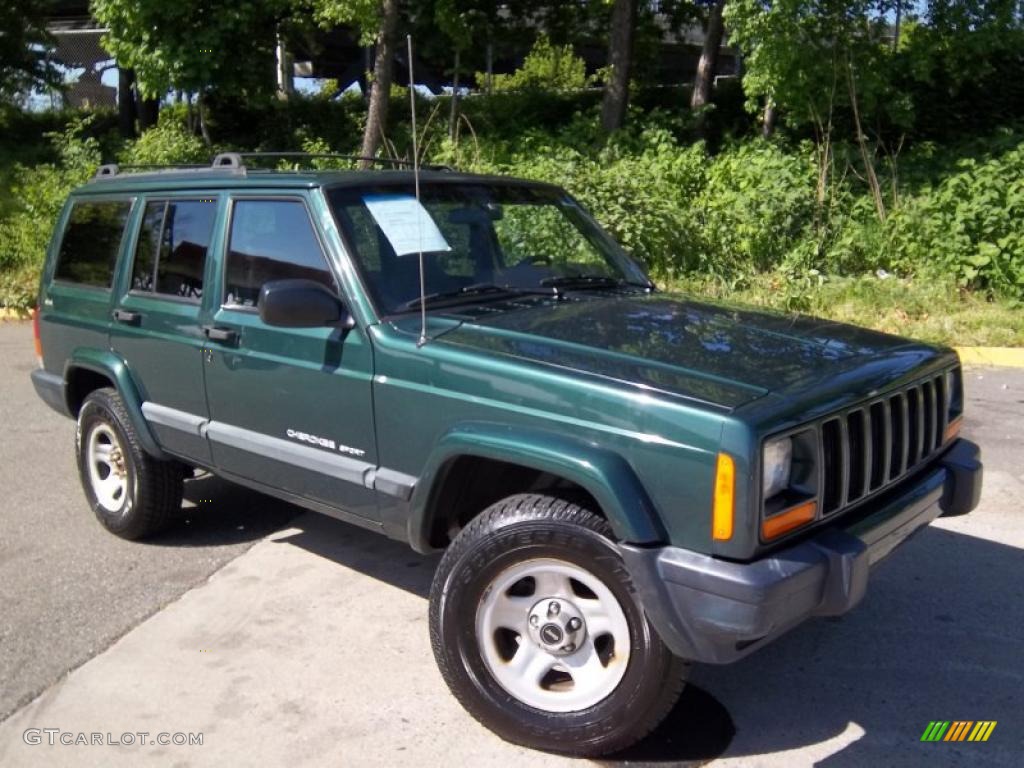1999 Cherokee Sport 4x4 - Forest Green Pearl / Agate photo #2