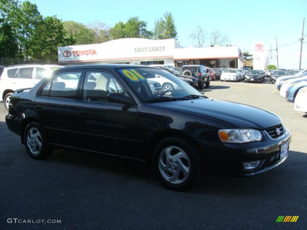 2001 Corolla S - Black Sand Pearl / Black photo #1