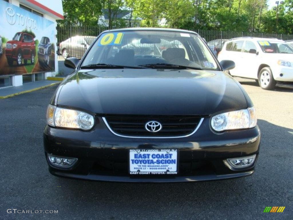 2001 Corolla S - Black Sand Pearl / Black photo #2