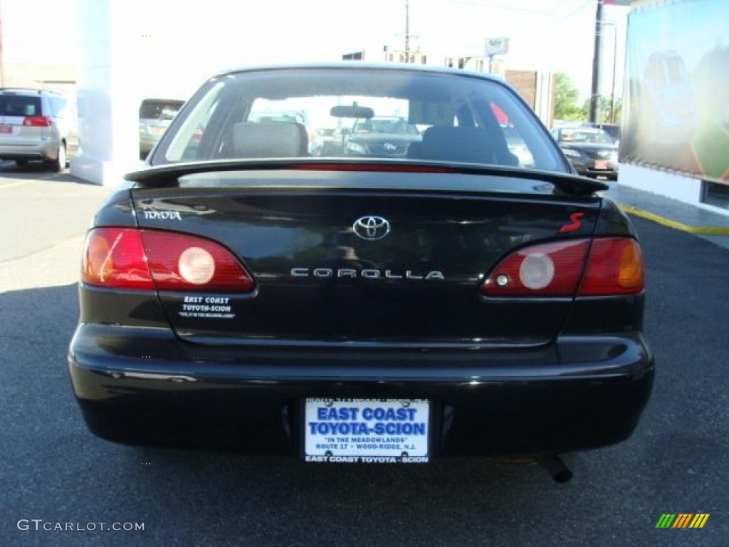 2001 Corolla S - Black Sand Pearl / Black photo #5