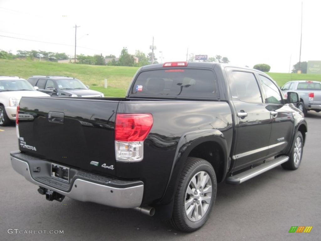 2011 Tundra Platinum CrewMax 4x4 - Black / Graphite Gray photo #5