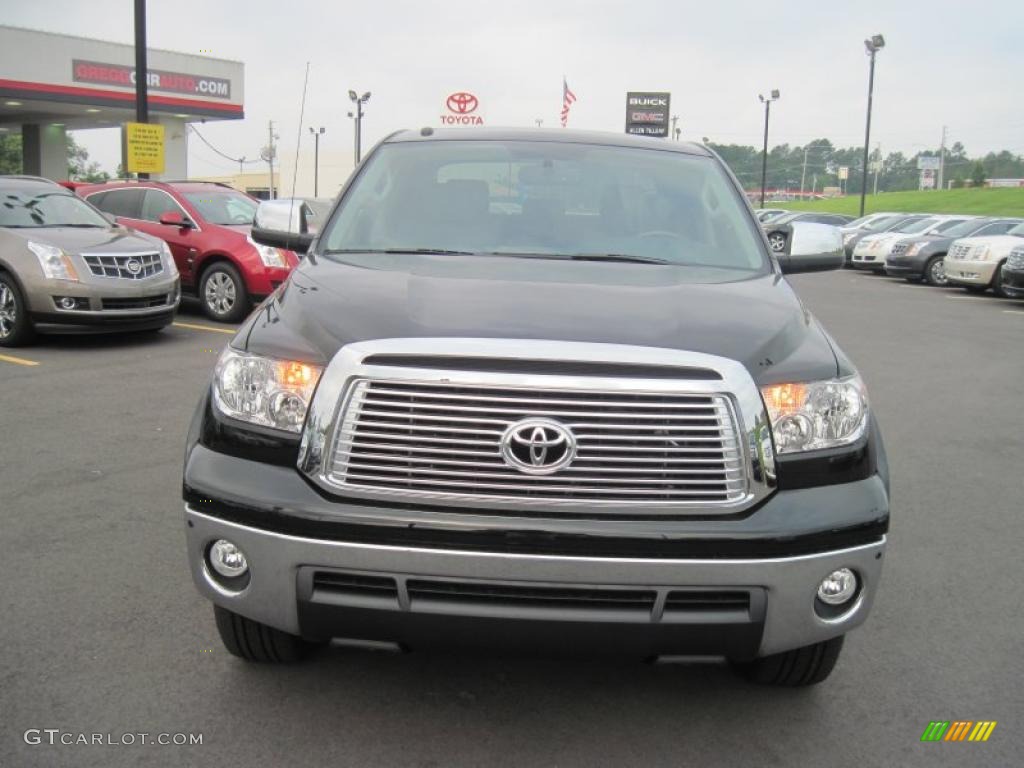 2011 Tundra Platinum CrewMax 4x4 - Black / Graphite Gray photo #8