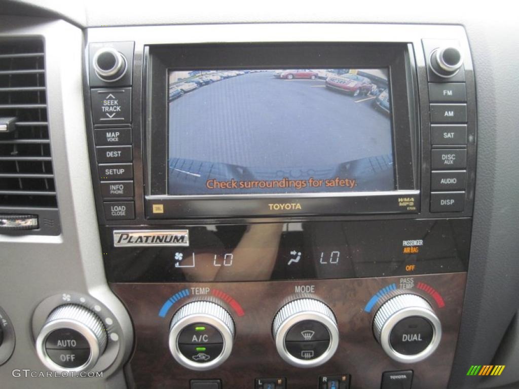 2011 Tundra Platinum CrewMax 4x4 - Black / Graphite Gray photo #22