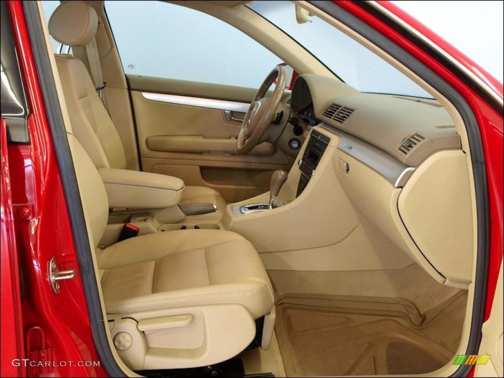 2008 A4 2.0T quattro S-Line Sedan - Brilliant Red / Beige photo #17