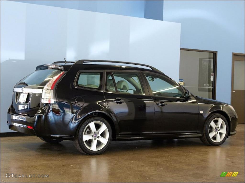 Black 2008 Saab 9-3 2.0T SportCombi Wagon Exterior Photo #49174304