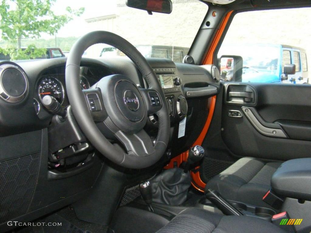 2011 Wrangler Unlimited Sport 4x4 - Mango Tango Pearl / Black photo #8