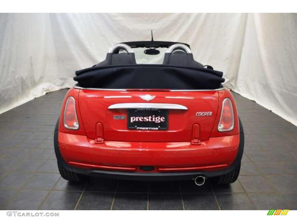 2005 Cooper Convertible - Chili Red / Space Grey/Panther Black photo #6