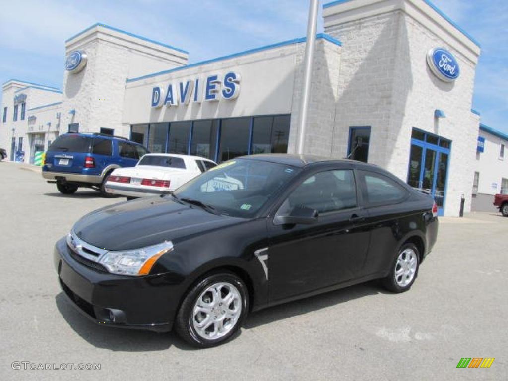 2008 Focus SES Coupe - Black / Charcoal Black photo #1