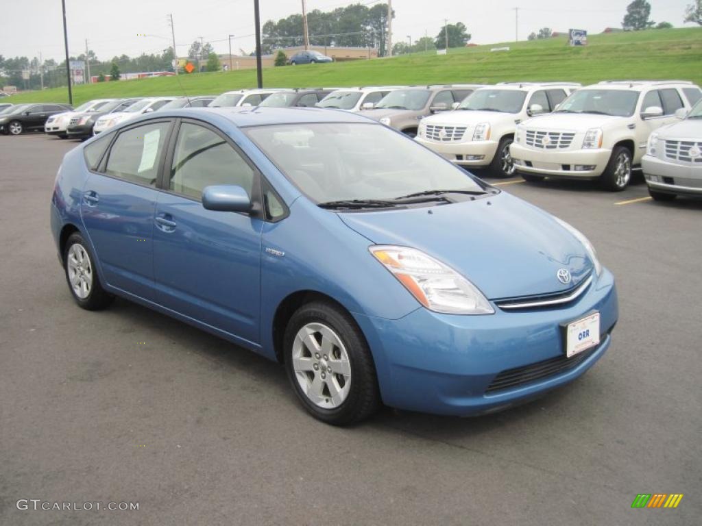 2007 Prius Hybrid - Seaside Blue Pearl / Bisque Beige photo #7