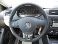 Cornsilk Beige 2011 Volkswagen Jetta SE Sedan Steering Wheel