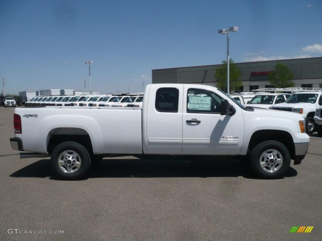 2011 Sierra 2500HD SLE Extended Cab 4x4 - Summit White / Ebony photo #3