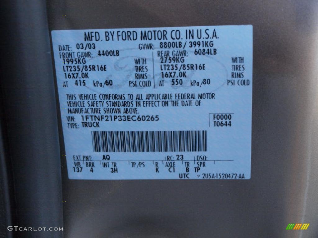 2003 F250 Super Duty XLT Regular Cab 4x4 - Arizona Beige Metallic / Medium Parchment Beige photo #17
