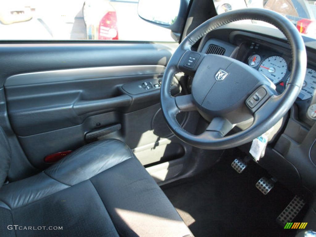 2005 Dodge Ram 1500 SRT-10 Regular Cab Dark Slate Gray Steering Wheel Photo #49178732
