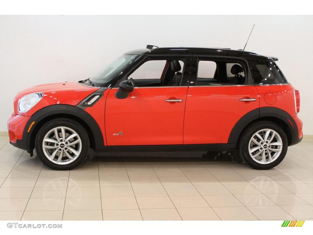 Pure Red 2011 Mini Cooper S Countryman All4 AWD Exterior Photo #49180187