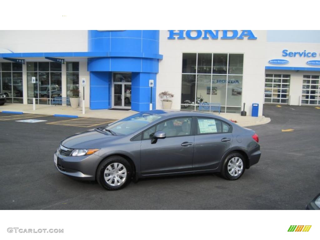 Polished Metal Metallic 2012 Honda Civic LX Sedan Exterior Photo #49180256