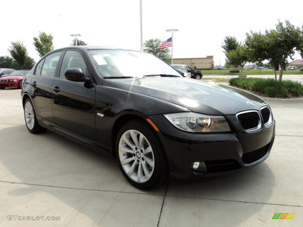 2011 3 Series 328i Sedan - Jet Black / Oyster/Black Dakota Leather photo #2