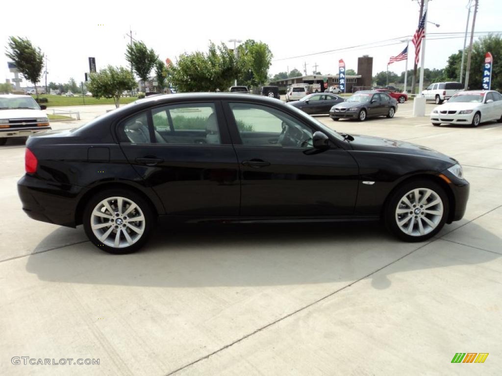 2011 3 Series 328i Sedan - Jet Black / Oyster/Black Dakota Leather photo #4