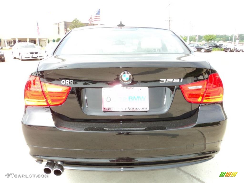2011 3 Series 328i Sedan - Jet Black / Oyster/Black Dakota Leather photo #6
