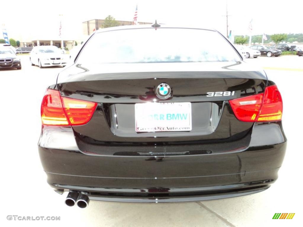 2011 3 Series 328i Sedan - Jet Black / Black photo #6