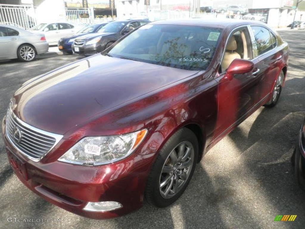 Noble Spinel Red Mica 2008 Lexus LS 460 L Exterior Photo #49182842