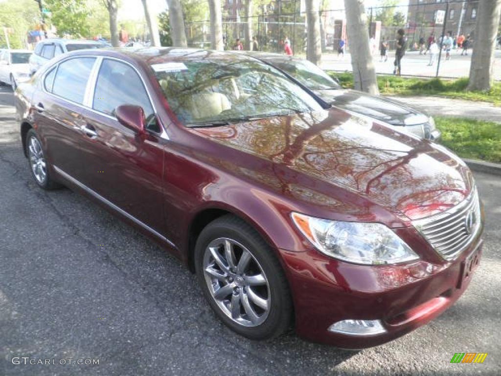 Noble Spinel Red Mica 2008 Lexus LS 460 L Exterior Photo #49182869